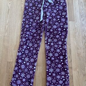 Purple Snowflake Pajama Pants
